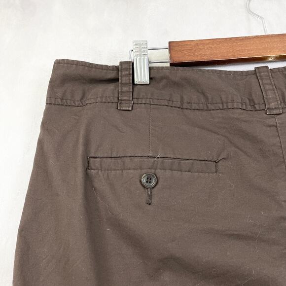 Mossimo Womens Shorts Sz 18 Chino Brown Minimalist Classic Beach Summer Outdoor - Picture 4 of 7